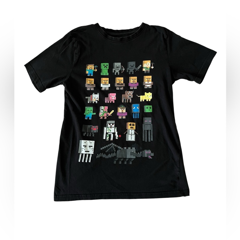 Mojang Studios Black Minecraft T-Shirt, Size 12/13